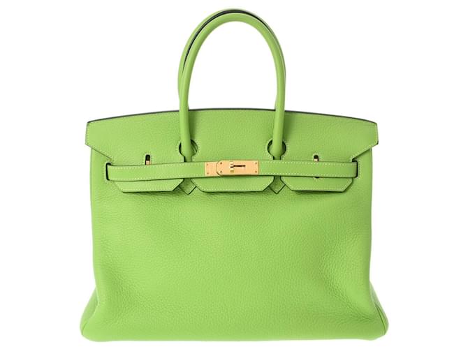 Hermès HERMES BIRKIN Grün Leder  ref.745055