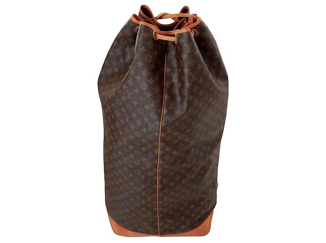 Louis Vuitton XXL Sailor bag in Monogram canvas and leather Light brown Cloth  ref.745084