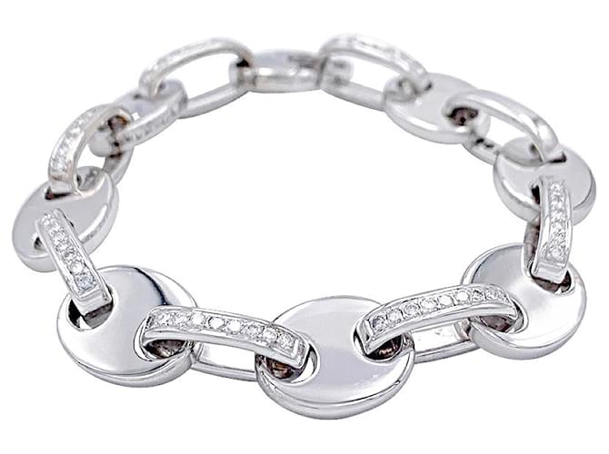 inconnue Bracelet fantaisie, or blanc, diamants.  ref.745085