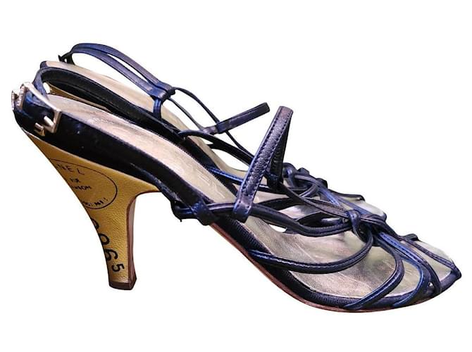 Chanel sandali Nero Pelle  ref.745216