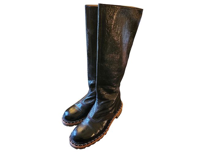 Botas de chanel Burdeos Marrón oscuro