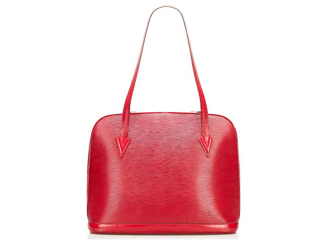 Louis Vuitton Epi Lussac Tote M52287 Red Leather Pony-style calfskin  ref.745432 - Joli Closet