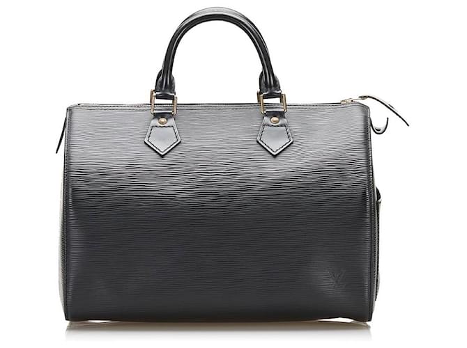 Louis Vuitton Epi Speedy 30 Bolso de piel M59022 En muy buenas condiciones Negro Cuero  ref.745452
