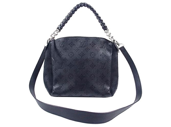 Louis Vuitton Black Monogram Mahina Babylone Catena BB Nero