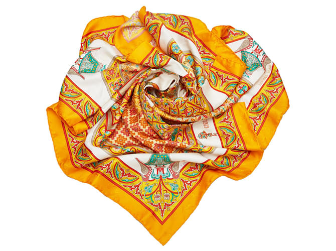 Hermès Foulard Hermes Multi Ciels Byzantins en soie Tissu Multicolore  ref.745550