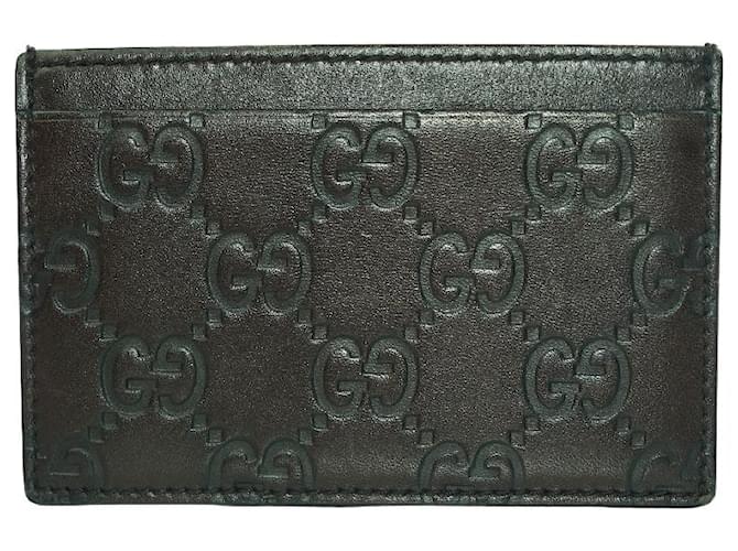 Gucci Card Holder Brown Leather  ref.745642