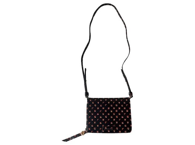 Claudie Pierlot Handbags Black Orange Cream Leather  ref.745675