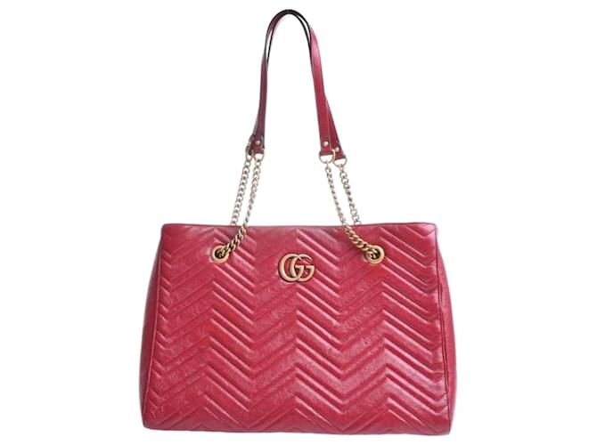 Gucci GG Marmont Rot Leder  ref.745710