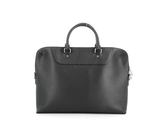 Louis Vuitton black epi leather Porte-Documents Jour Briefcase at