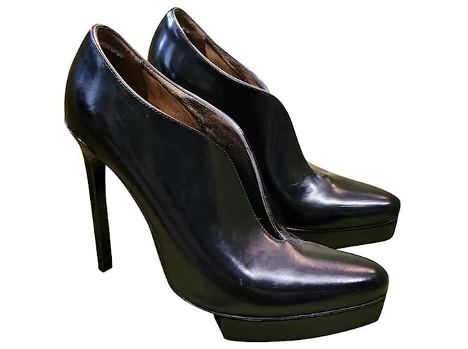 Lanvin Ankle Boots Black Leather  ref.746107