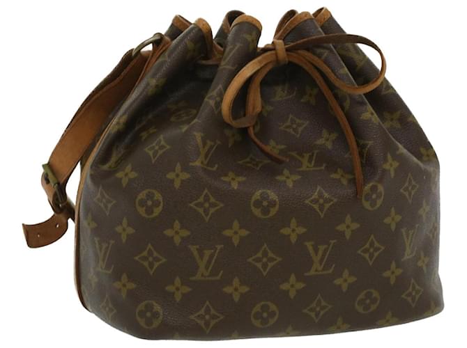 LOUIS VUITTON Monogramm Petit Noe Umhängetasche M.42226 LV Auth 33802 Leinwand  ref.746285