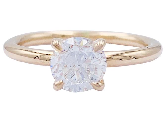 inconnue anillo solitario de oro rosa, diamante 1 quilate.  ref.746288