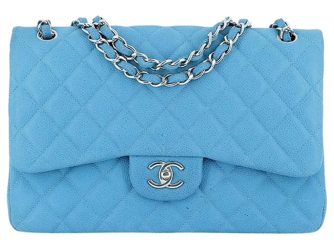 Timeless Chanel intemporal Azul Couro  ref.746443