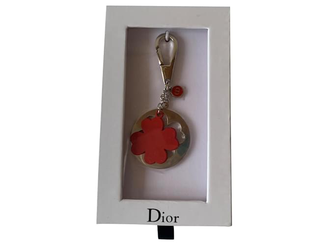 Dior Bag charms Silvery Red Metal  ref.746531