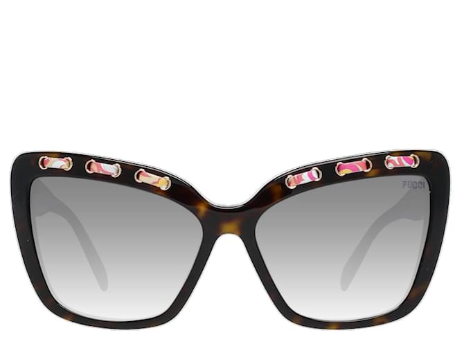 Emilio Pucci Nuovi Occhiali da Sole Donna mod. EP0101 5952B 59-16-140 MM Marrone Acetato  ref.746557