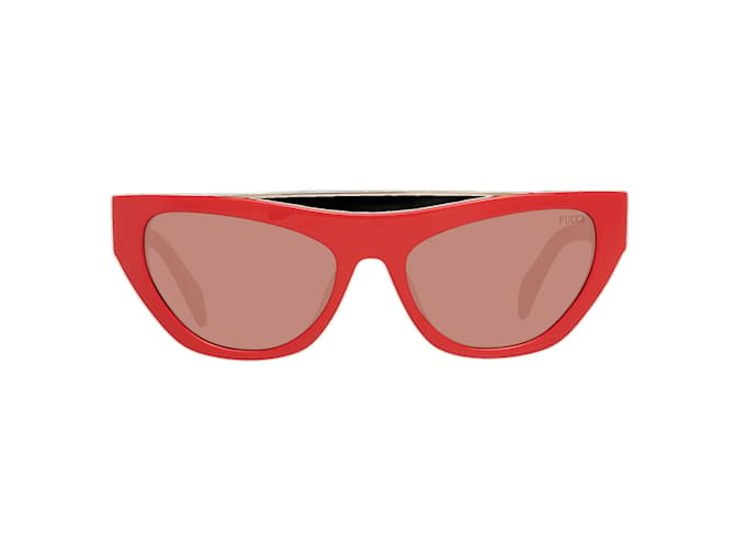 Emilio Pucci Nuovi Occhiali da Sole Donna mod. EP0111 5566Y 55-18-145 MM Rosso Acetato  ref.746559