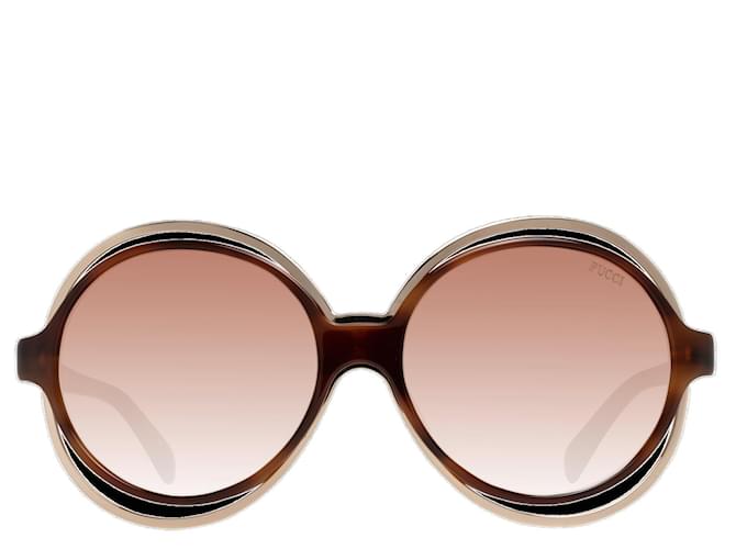 Emilio Pucci Nuovi Occhiali da Sole Donna mod. EP0055 5953Z 59-17-130 MM Marrone Acetato  ref.746574