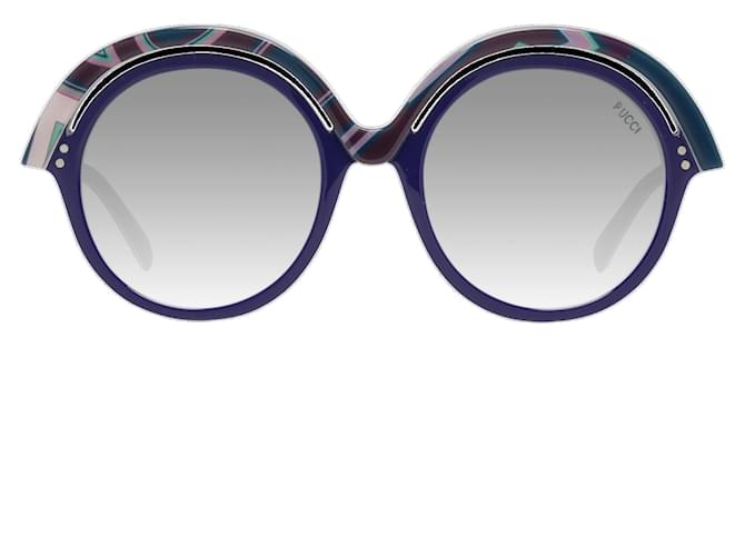 Emilio Pucci Nuovi Occhiali da Sole Donna mod. EP0065 5392B 53-21-140 MM Blu Vetro  ref.746596