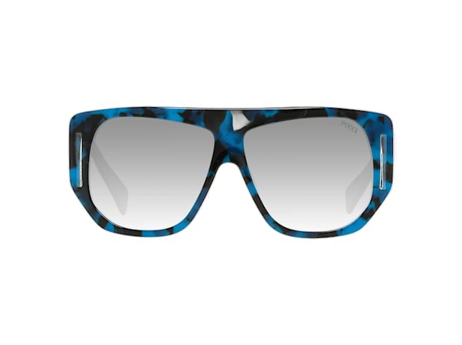 Emilio Pucci Nuovi Occhiali da Sole Donna mod. EP0077 5755B 57-11-140 MM Blu Acetato  ref.746599