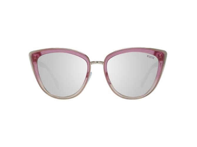 Emilio Pucci Nuovi Occhiali da Sole Donna mod. EP0092 5574g 55-19-140 MM Blu Acetato  ref.746610