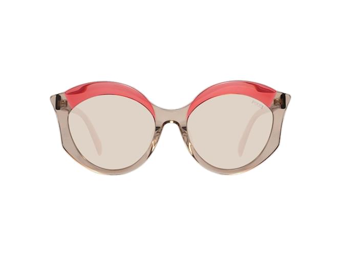 Emilio Pucci Nuovi Occhiali da Sole Donna mod. EP0146 5645E Marrone Acetato  ref.746636