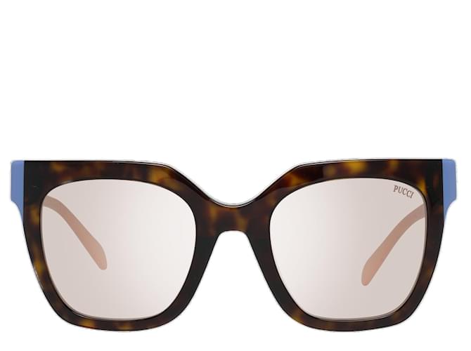 Emilio Pucci Nuovi Occhiali da Sole Donna mod. EP0121 5152g 51-22-140 MM Marrone Acetato  ref.746649