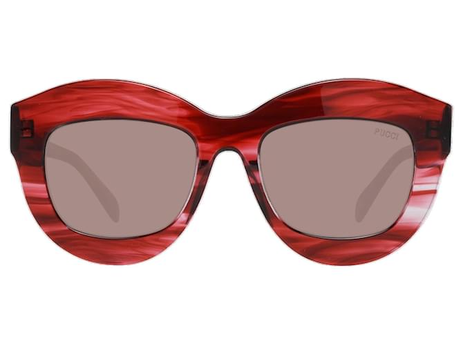 Emilio Pucci Nuovi Occhiali da Sole Donna mod. EP0122 5168F 51-19-145 MM Rosso Acetato  ref.746650