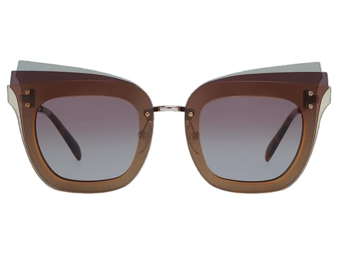 Emilio Pucci Nuovi Occhiali da Sole Donna mod. EP0105 6647F 66-15-140 MM Marrone Acetato  ref.746673