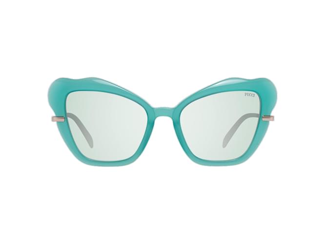 Emilio Pucci Nuovi Occhiali da Sole Donna mod. EP0135 5587B Turchese Acetato  ref.746678