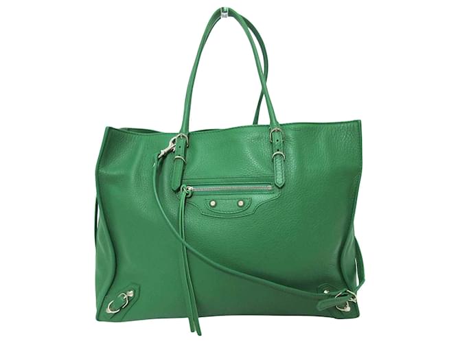 Balenciaga Papier Green Leather  ref.746724