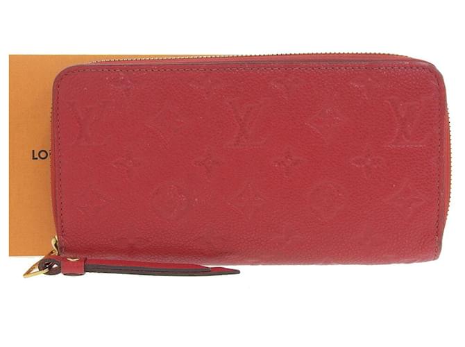 Louis Vuitton Zippy Wallet Red Cloth  ref.746754