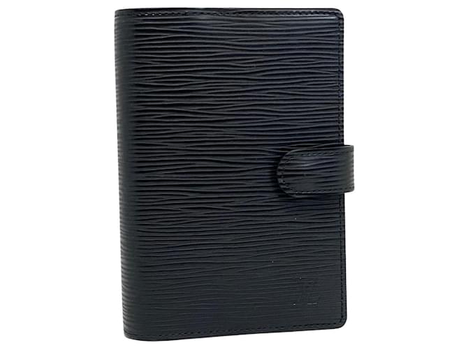 Louis Vuitton Agenda Cover Black Leather  ref.746855