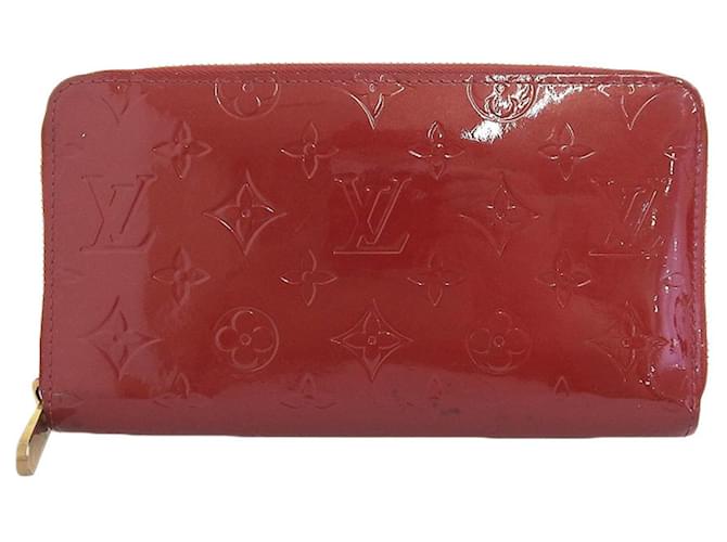 Carteira Louis Vuitton Zippy Vertical Vermelho Couro  ref.746925