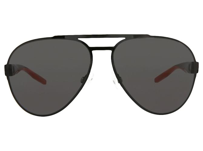 Óculos de sol de metal estilo aviador Puma Preto  ref.746929