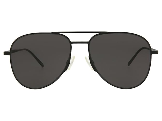 Óculos de sol Puma estilo aviador de aço inoxidável Preto Metal  ref.746961