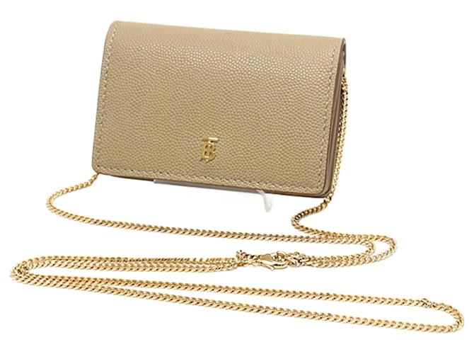 Burberry Beige Chain Coin Pouch Burberry