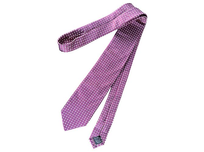 Gravata Brioni de seda roxa Roxo