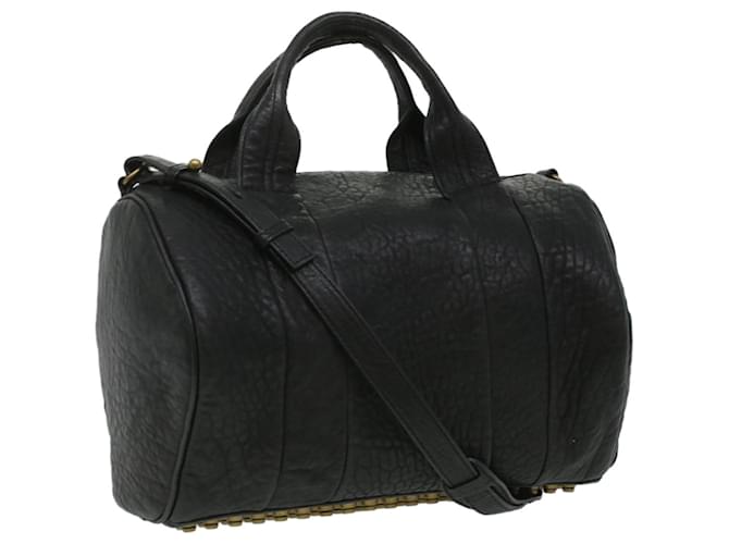 Alexander Wang Boston Bag Leather 2way Black Auth pt5207  ref.747461