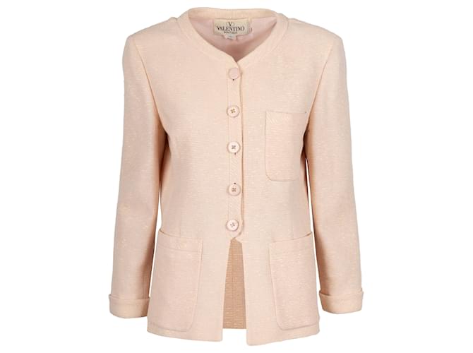Giacca in lana rosa pallido Valentino  ref.747503
