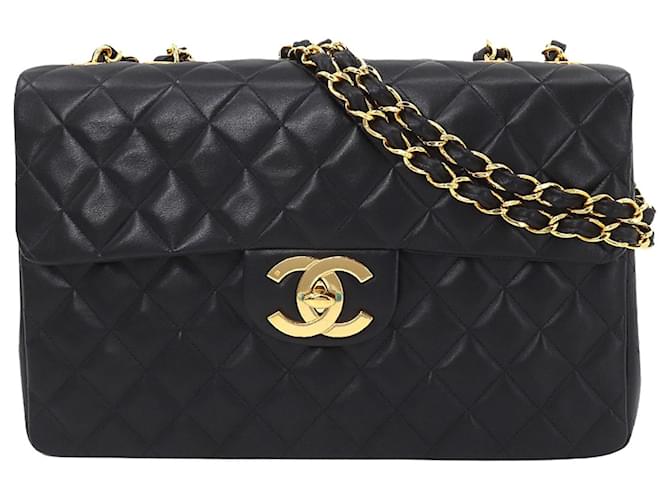 Chanel Timeless Black Leather  ref.747655