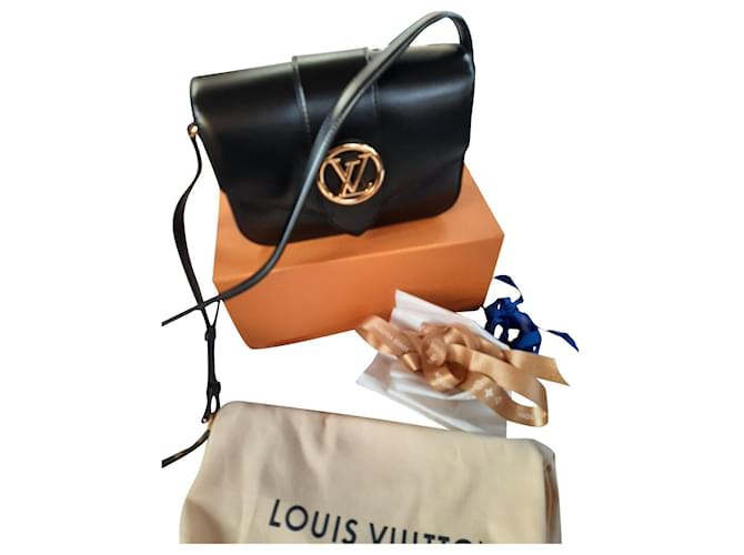 Louis Vuitton Pont 9 Nero Pelle  ref.747665