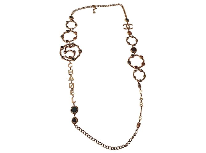 Chanel Long necklaces Golden Gold-plated  ref.747686