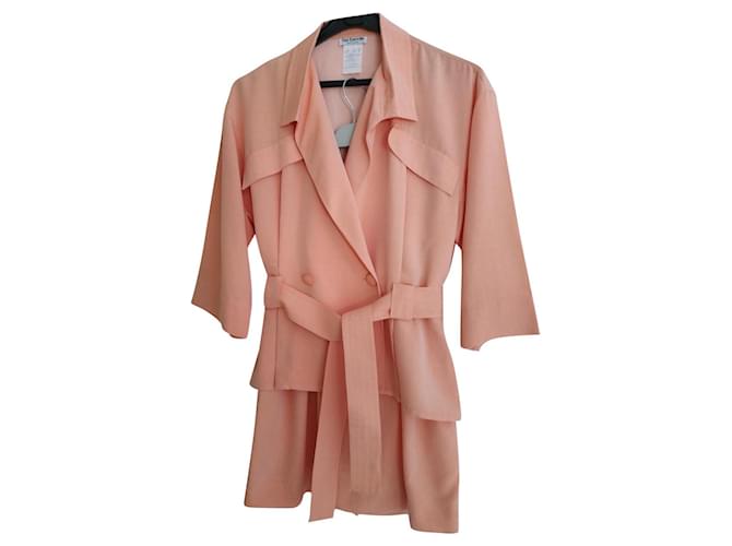 Guy Laroche Skirt suit Pink Polyester Viscose  ref.747714