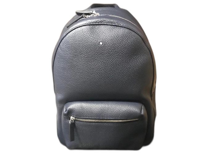 Montblanc Blue Leather Backpack
