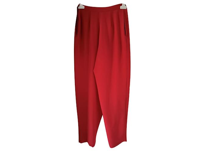 Cacharel Pants, leggings Red Polyester  ref.747722