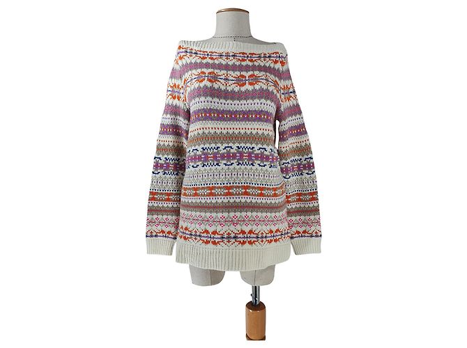 Ralph Lauren Pullover Baumwolle Wolle Mehrfarbig Größe L Mehrfarben