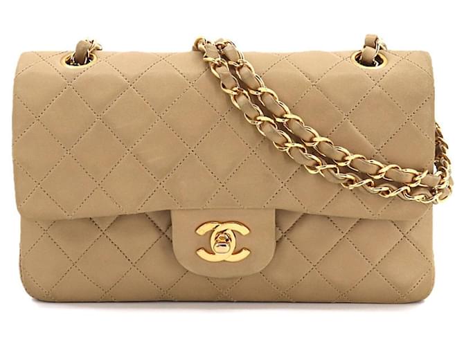 Classique Chanel Timeless Cuir Beige  ref.747848