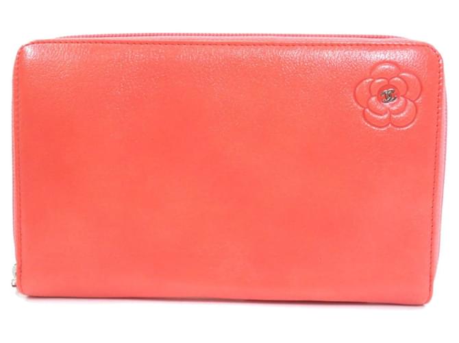 Chanel Camellia Pink Leather  ref.747923