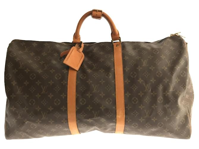 Louis Vuitton Keepall Bandouliere 60 Brown Cloth  ref.748069