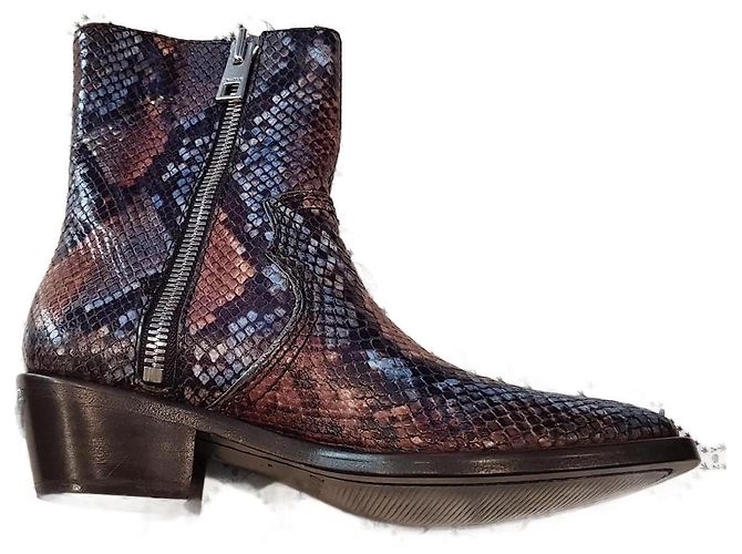 Zadig & Voltaire Pilar Wild leather ankle boots python 38 Multiple colors